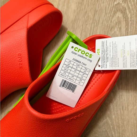 NWT Crocs Dylan Platform Clog, Mule Platform Shoes Starfish W8 - Picture 3 of 7